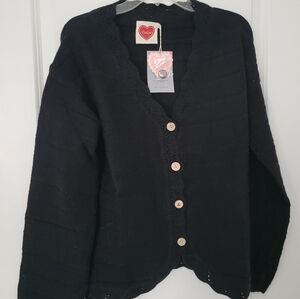 Cozy Black Cardigan Sweater